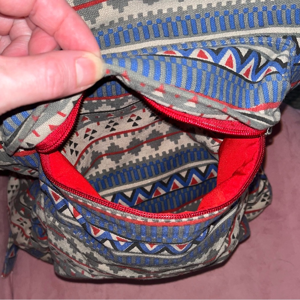 ❤️🤍💙 soft denim Backpack - Picture 9 of 10
